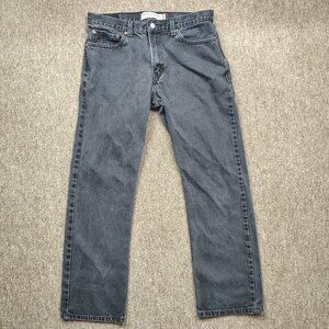 LEVI'S 505 Regular Fit Jeans Men's 34x32 Black 100% Cotton Denim Classic